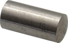 Value Collection - 6mm Diam x 12mm Pin Length 316 Stainless Steel Standard Dowel Pin - Bright Finish, 1 Rounded End - Industrial Tool & Supply