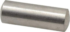 Value Collection - 6mm Diam x 16mm Pin Length 316 Stainless Steel Standard Dowel Pin - Bright Finish, 1 Rounded End - Industrial Tool & Supply
