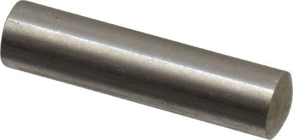 Value Collection - 6mm Diam x 24mm Pin Length 316 Stainless Steel Standard Dowel Pin - Bright Finish, 1 Rounded End - Industrial Tool & Supply