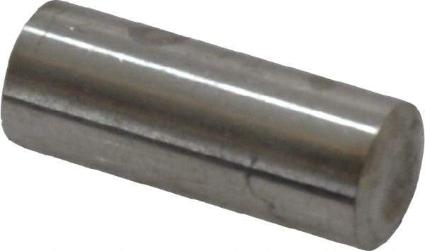 Value Collection - 8mm Diam x 20mm Pin Length 316 Stainless Steel Standard Dowel Pin - Bright Finish, 1 Rounded End - Industrial Tool & Supply