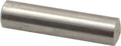 Value Collection - 8mm Diam x 32mm Pin Length 316 Stainless Steel Standard Dowel Pin - Bright Finish, 1 Rounded End - Industrial Tool & Supply