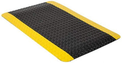 PRO-SAFE - 50' Long x 2' Wide, Dry Environment, Anti-Fatigue Matting - Black & Yellow, Vinyl with Vinyl Sponge Base, Beveled on 4 Sides - Industrial Tool & Supply