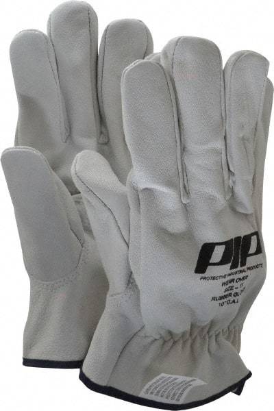Novax - Class 00 & 0, Size 2XL (11), 10" Long, Grain Goatskin Leather Protector - Natural, Not for Electrical Protection (ASTM F696-02), Wear Over Rubber Insulating Gloves, ASTM F696-02 - Industrial Tool & Supply