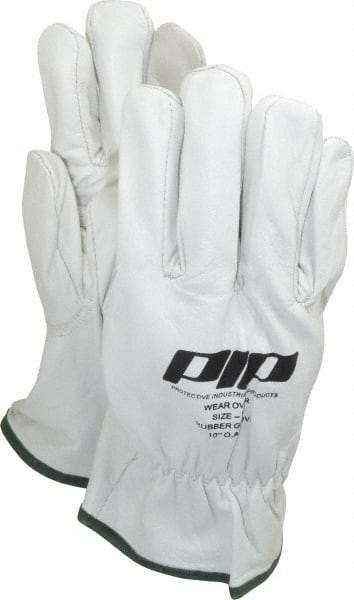 Novax - Class 00 & 0, Size L (9), 10" Long, Grain Goatskin Leather Protector - Natural, Not for Electrical Protection (ASTM F696-02), Wear Over Rubber Insulating Gloves, ASTM F696-02 - Industrial Tool & Supply