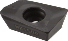 Seco - XOMX120408 ME08 Grade MK1500 Carbide Milling Insert - TiCN/Al2O3 Finish, 0.163" Thick, 0.031" Corner Radius - Industrial Tool & Supply