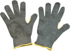 Ansell - Size M (8), ANSI Cut Lvl 4, Abrasion Lvl 2, Kevlar/Polycotton Cut Resistant Gloves - Kevlar/Poly/Cotton Lining, Knit Wrist, Gray, Paired - Industrial Tool & Supply