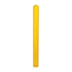 Eagle - 5" Deep x 56" High, 4" Bollard Cover - Yellow, High Density Polyethylene, 4 Lb, Smooth Surface - Industrial Tool & Supply