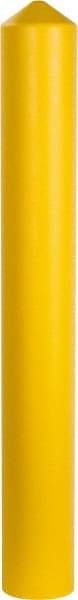 Eagle - 7-1/4" Wide x 7-1/4" Deep x 56" High, 6" Bollard Cover - Yellow, High Density Polyethylene, 6 Lb, Smooth Surface - Industrial Tool & Supply