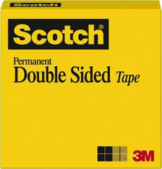 3M - 1" x 36 Yd Acrylate Adhesive Double Sided Tape - 3 mil Thick, Transparent - Industrial Tool & Supply