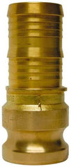 EVER-TITE Coupling Products - 2" Brass Cam & Groove Suction & Discharge Hose Male Adapter Hose Shank - Part E, 350 Max psi - Industrial Tool & Supply
