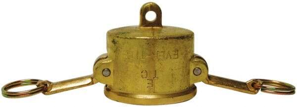 EVER-TITE Coupling Products - 2-1/2" Brass Cam & Groove Suction & Discharge Hose Dust Cap For Use with Adapters - Part DC, 250 Max psi - Industrial Tool & Supply