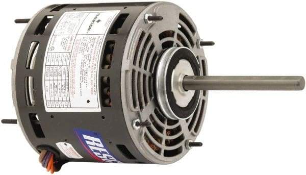 US Motors - 1 Max hp, 1,075 Max RPM, Permanent Split Cap Electric AC DC Motor - 115 V Input, Single Phase, 48Y Frame, 1/2" Shaft Diam, Band Mount, OAO Enclosure - Industrial Tool & Supply