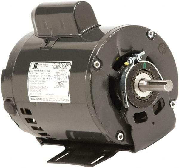 US Motors - 1-1/2 Max hp, 1,800 Max RPM, Single Cap Start Electric AC DC Motor - 115/208-230 V Input, Single Phase, 145T Frame, 7/8" Shaft Diam, Cradle Mount, ODP Enclosure - Industrial Tool & Supply