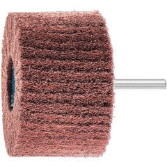 PFERD - 3" Diam x 2" Face Width, Aluminum Oxide Nonwoven Mounted Flap Wheel - 1/4" Shank Mount, 180 Grit, 7,500 Max RPM - Industrial Tool & Supply