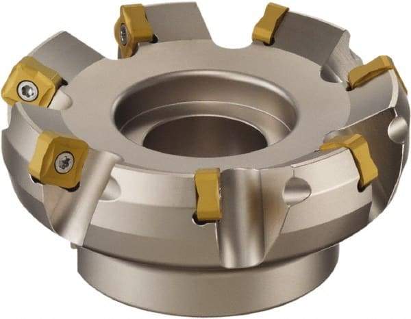 Sumitomo - 3" Cut Diam, 1" Arbor Hole, 0.314" Max Depth of Cut, 25° Indexable Chamfer & Angle Face Mill - 8 Inserts, SNMT 1205 Insert, Right Hand Cut, Series SumiMill - Industrial Tool & Supply
