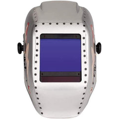 Jackson Safety - 3-1/4" Window Width x 4" Window Height, 9 to 13 Shade Auto-Darkening Lens, Fixed Front Welding Helmet - Graphics on Helmet Arc Angel Design, Thermoplastic Amber Lens - Industrial Tool & Supply