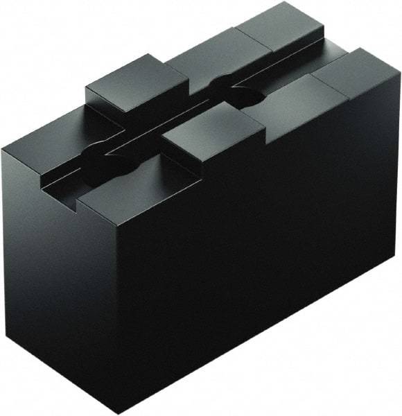 Schunk - 24" Max Chuck Capacity, Tongue & Groove Interface, Square Soft Lathe Chuck Jaw - 3 Jaw, Steel, 60mm Btw Mount Hole Ctrs, 80mm High, 18mm Groove, M16mm Fastener - Industrial Tool & Supply