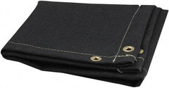 Steiner - 10' High x 10' Wide Coated Fiberglass Welding Blanket - Black, Grommet - Industrial Tool & Supply