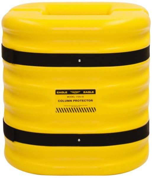 Eagle - 24" Wide x 24" Deep x 24" High, High Density Polyethylene Column Protector - Fits 12" Columns, Yellow - Industrial Tool & Supply