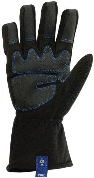 Ergodyne - Size S PVC Coated Cold Protection & Waterproof Work Gloves - Palm & Fingers Coated, Gauntlet Cuff, Black, Paired - Industrial Tool & Supply