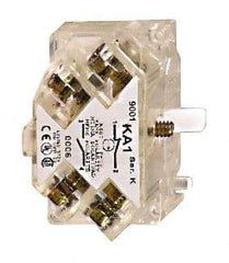 Square D - NO/NC, Multiple Amp Levels, Electrical Switch Contact Block - 125 VAC and 240 VAC, Screw Terminal, 30mm Hole, For Use with 9001K/SK - Industrial Tool & Supply