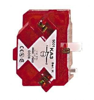 Square D - NC, Multiple Amp Levels, Electrical Switch Contact Block - 125 VAC and 240 VAC, Screw Terminal, 30mm Hole, For Use with 9001K/SK - Industrial Tool & Supply