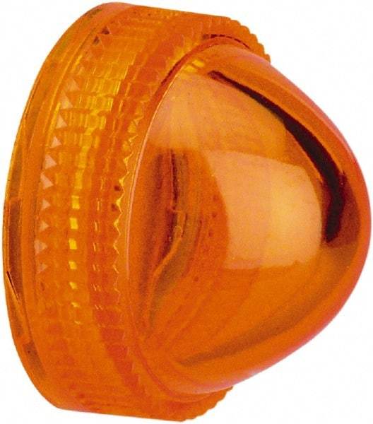 Schneider Electric - Round Pilot and Indicator Light Lens - Amber - Industrial Tool & Supply