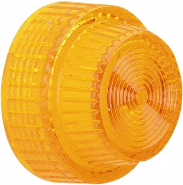 Schneider Electric - Round Pilot and Indicator Light Lens - Amber - Industrial Tool & Supply