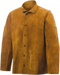 Steiner - Size 4XL Welding Jacket - Brown, Cowhide, Snaps Closure - Industrial Tool & Supply
