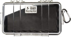 Pelican Products, Inc. - 5-9/16" Wide x 2-5/8" High, Clamshell Hard Case - Clear/Black, Polycarbonate - Industrial Tool & Supply