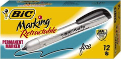 Bic - Black Permanent Marker - Fine Tip, AP Nontoxic Ink - Industrial Tool & Supply