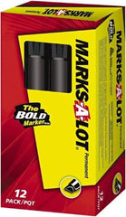 Marks-A-Lot - Brown, Green, Orange, Purple, Blue, Red, Black Permanent Marker - Chisel Tip, AP Nontoxic Ink - Industrial Tool & Supply