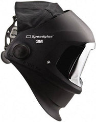 3M - 4-1/4" Window Width x 2-3/4" Window Height, 5, 8 to 13 Shade Auto-Darkening Lens, Front Lift Welding Helmet - Black/Gray PPA Clear/Green Lens - Industrial Tool & Supply