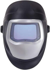 3M - 4-1/4" Window Width x 2-3/4" Window Height, 5, 8 to 13 Shade Auto-Darkening Lens, Fixed Front Welding Helmet - Black/Gray PPA Green Lens - Industrial Tool & Supply