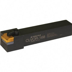 Tool-Flo - External Thread, Right Hand Cut, 1" Shank Width x 1" Shank Height Indexable Threading Toolholder - 8" OAL, 3 TOOTH Buttress Insert Compatibility, CLVO Toolholder - Industrial Tool & Supply