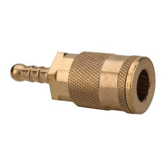 Value Collection - Hose Barb Tru-Flate Automotive Pneumatic Hose Coupler - Brass, 1/4" Body Diam, 1/4" Hose ID - Industrial Tool & Supply