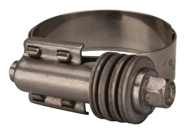 Value Collection - 13/16 to 1-3/4" Hose, 9/16" Wide x 0.6" Thick, Constant Torque Clamp - 13/16 to 1-3/4" Diam, Grade 301 & 410 Stainless Steel Screw - Industrial Tool & Supply