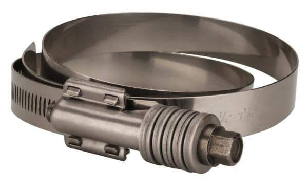Value Collection - 6-1/4 to 7-1/8" Hose, 5/8" Wide x 0.7" Thick, Constant Torque Clamp - 6-1/4 to 7-1/8" Diam, Grade 301 & 410 Stainless Steel Screw - Industrial Tool & Supply