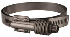 Value Collection - 3-3/4 to 4-5/8" Hose, 5/8" Wide x 0.7" Thick, Constant Torque Clamp - 3-3/4 to 4-5/8" Diam, Grade 301 & 410 Stainless Steel Screw - Industrial Tool & Supply