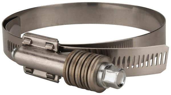 Value Collection - 3-3/4 to 4-5/8" Hose, 5/8" Wide x 0.7" Thick, Constant Torque Clamp - 3-3/4 to 4-5/8" Diam, Grade 304 Stainless Steel/Carbon Steel Screw - Industrial Tool & Supply