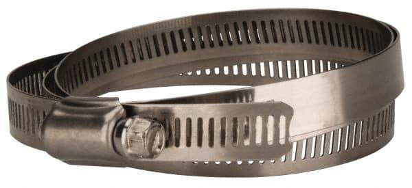 Value Collection - SAE Size 164, 2 to 10-3/4" Diam, Stainless Steel Worm Drive Clamp - 1/2" Wide, Material Grade 201 - Industrial Tool & Supply