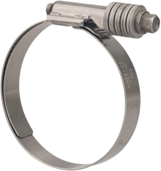 Value Collection - 2-1/4 to 3-1/8" Hose, 5/8" Wide x 0.7" Thick, Constant Torque Clamp - 2-1/4 to 3-1/8" Diam, Grade 301 & 410 Stainless Steel Screw - Industrial Tool & Supply