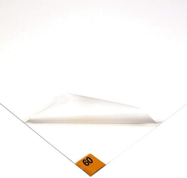 Wearwell - 1-1/2' Long x 3' Wide x 1/8" Thick, Smooth Pattern Clean Room Matting - Tacky Sheets, White, 60 Layers per Mat - Industrial Tool & Supply
