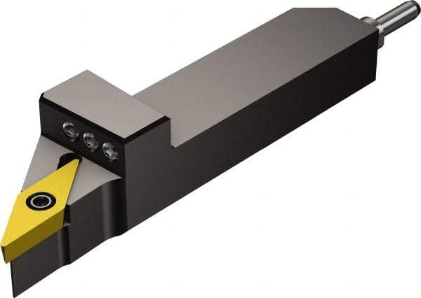 Sandvik Coromant - QS-SVJC, Right Hand Cut, -3° Lead Angle, 16mm Shank Height x 16mm Shank Width, Neutral Rake Indexable Turning Toolholder - 70mm OAL, VCMT 110304 Insert Compatibility, Series CoroTurn 107 - Industrial Tool & Supply