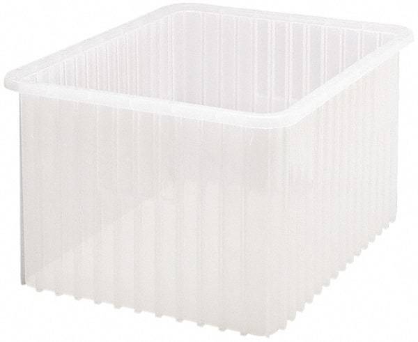 Quantum Storage - Clear Polypropylene Dividable Container - Stacking, 22-1/2" Long x 17-1/2" Wide x 12" High - Industrial Tool & Supply