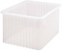 Quantum Storage - Clear Polypropylene Dividable Container - Stacking, 22-1/2" Long x 17-1/2" Wide x 12" High - Industrial Tool & Supply