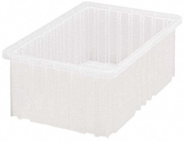 Quantum Storage - Clear Polypropylene Dividable Container - Stacking, 16-1/2" Long x 10.9" Wide x 6" High - Industrial Tool & Supply
