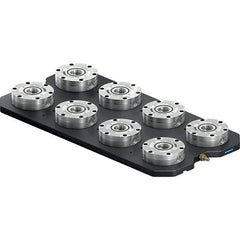 Schunk - NSL Manual CNC Quick Change Clamping Module - 8 Module Center, Top Mount, 7,500 kN Retention Force, 6 bar (87 Lb/Sq In) Unlocking Pressure, 0.005mm Repeatability - Industrial Tool & Supply