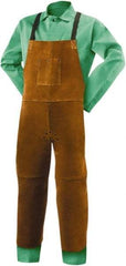 Steiner - 24 x 48" General Purpose Split Leg Apron - Leather, Brown, Strap Closure - Industrial Tool & Supply