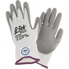 PIP - Size XS, ANSI Cut Lvl A3, Cut Resistant Gloves - Palm & Fingers Coated, White/Gray - Industrial Tool & Supply